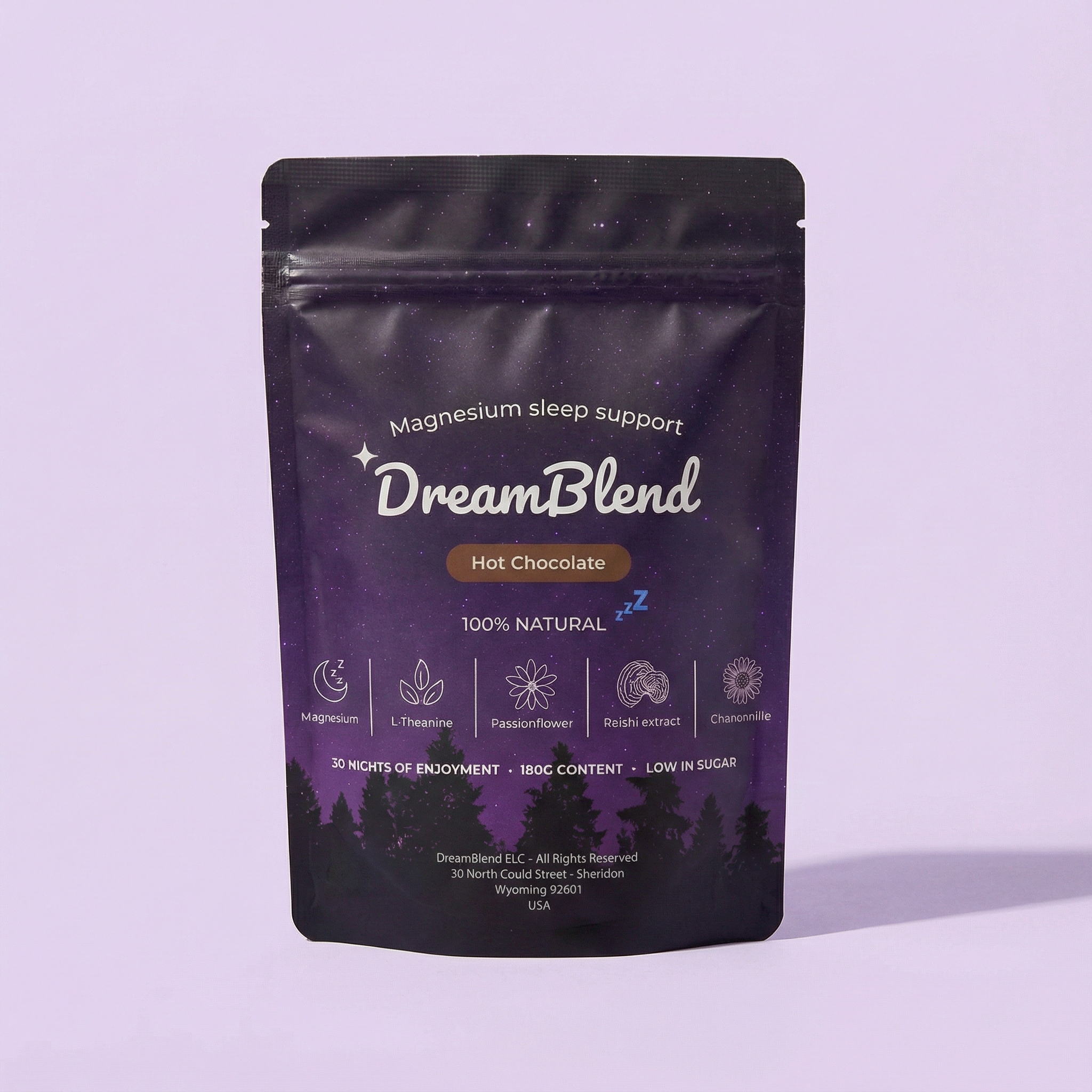 DreamBlend™ | Magnesium Sleep Support Hot Chocolate Mix Drink Natural Formula