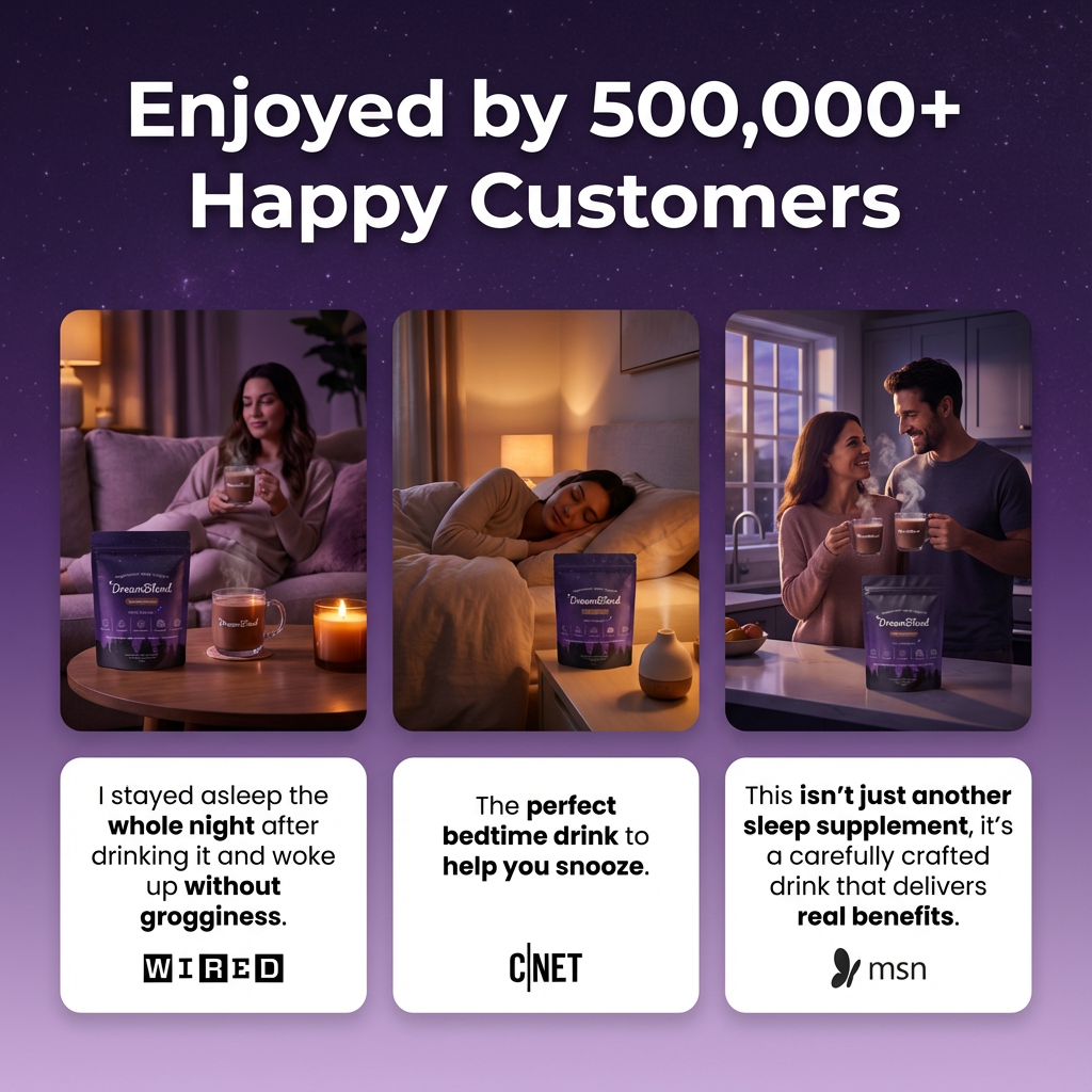 DreamBlend™ | Magnesium Sleep Support Hot Chocolate Mix Drink Natural Formula