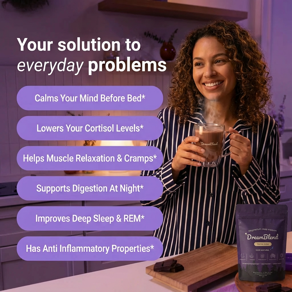 DreamBlend™ | Magnesium Sleep Support Hot Chocolate Mix Drink Natural Formula